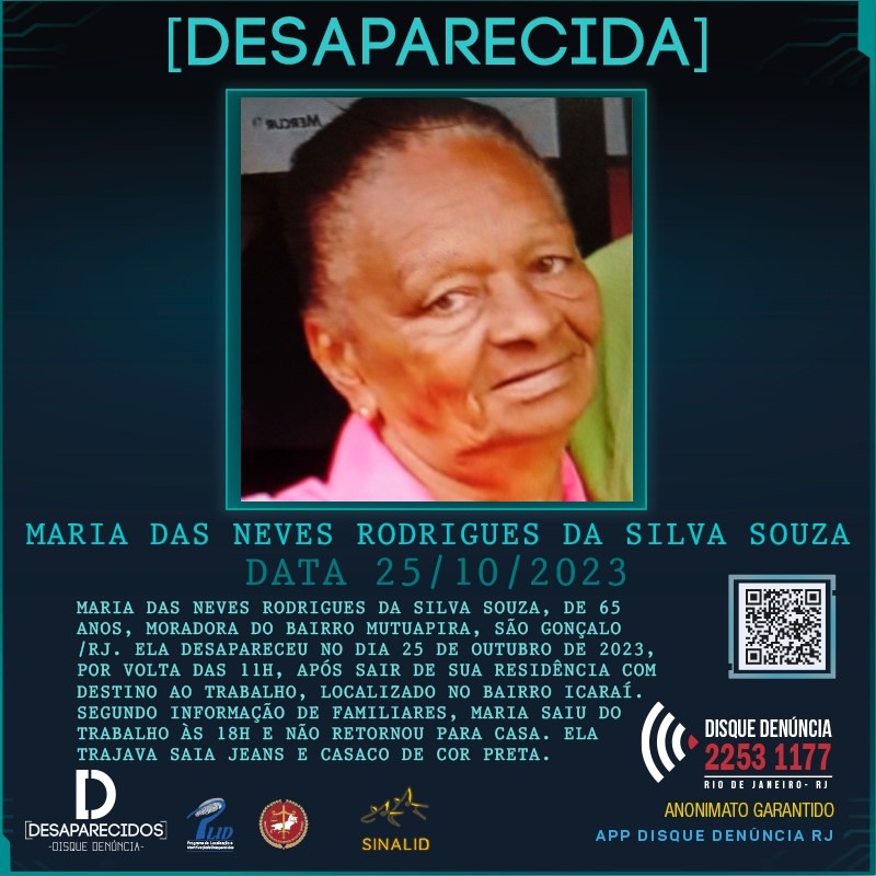 Onde está Maria das Neves Rodrigues da Silva Souza?